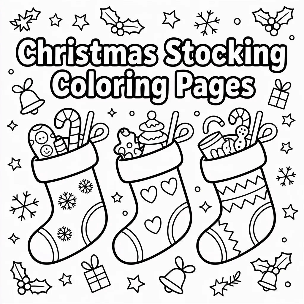 Stocking Christmas Coloring Pages