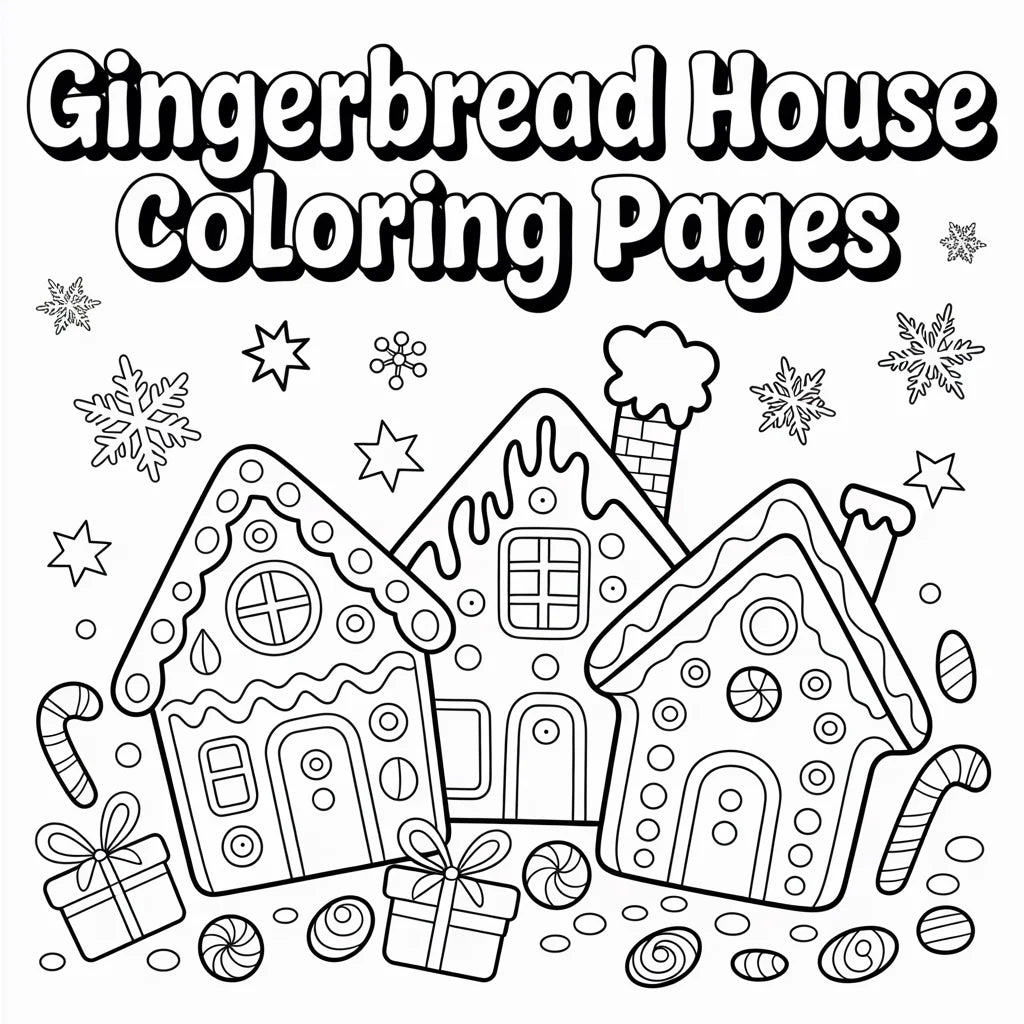 Gingerbread House Coloring Pages