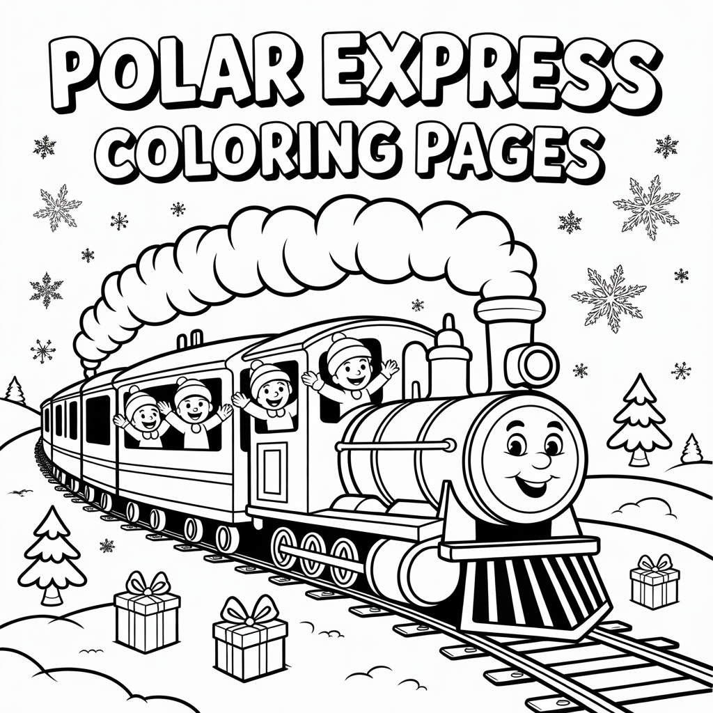 Polar Express Coloring Pages