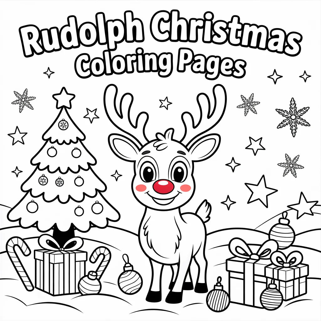 Rudolph Christmas Coloring Pages
