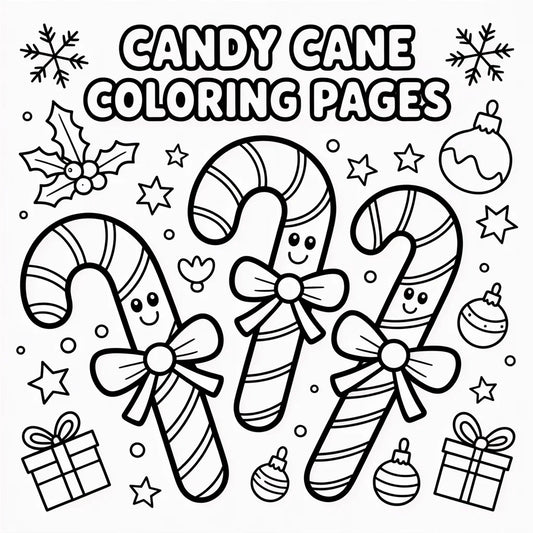 Candy Cane Coloring Pages