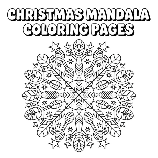 Christmas Mandala Coloring Pages