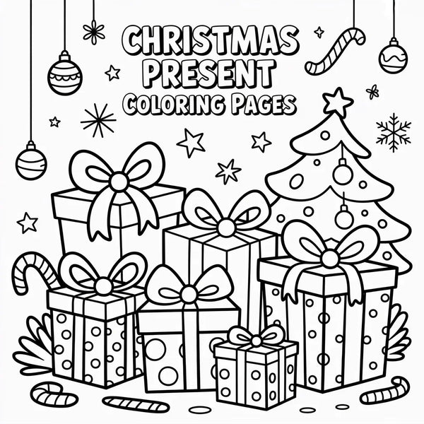 Present Christmas Coloring Pages