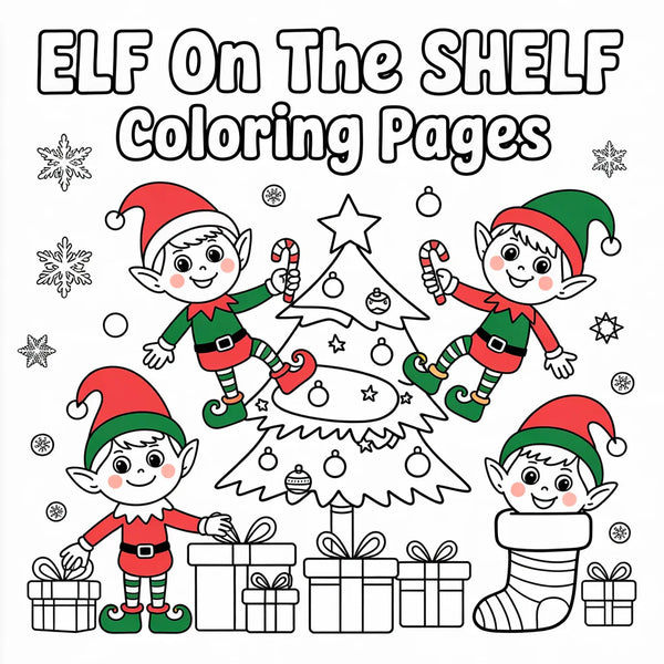 Elf on the Shelf Coloring Pages