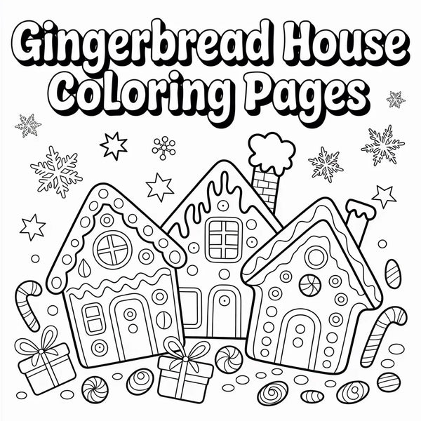 Gingerbread House Coloring Pages