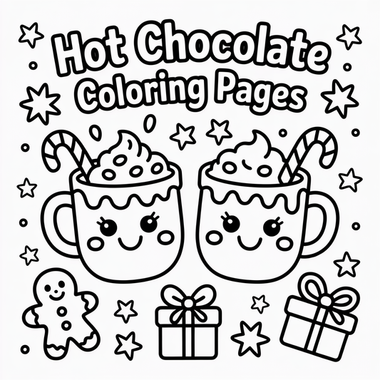 Hot Chocolate Christmas Coloring Pages