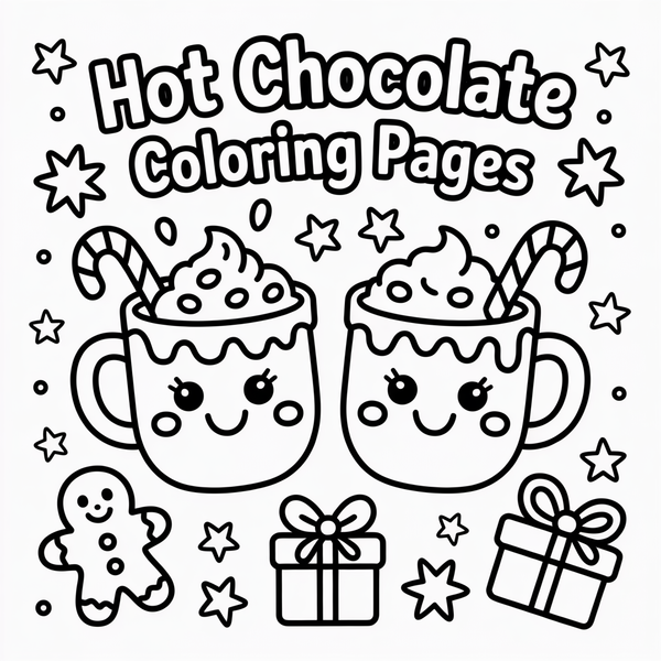 Hot Chocolate Christmas Coloring Pages