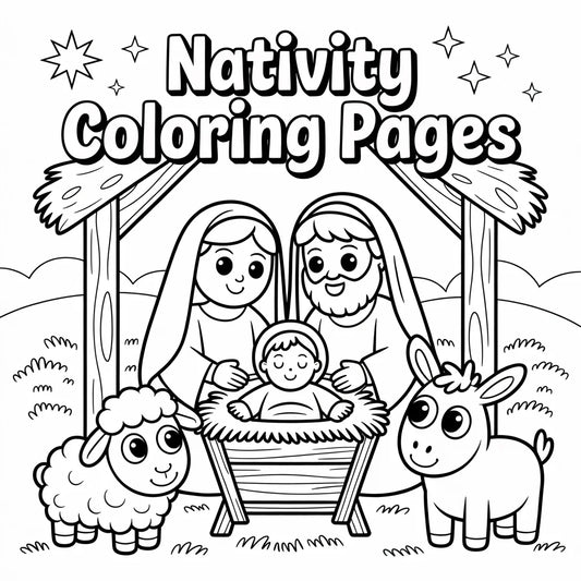 Nativity Christmas Coloring Pages