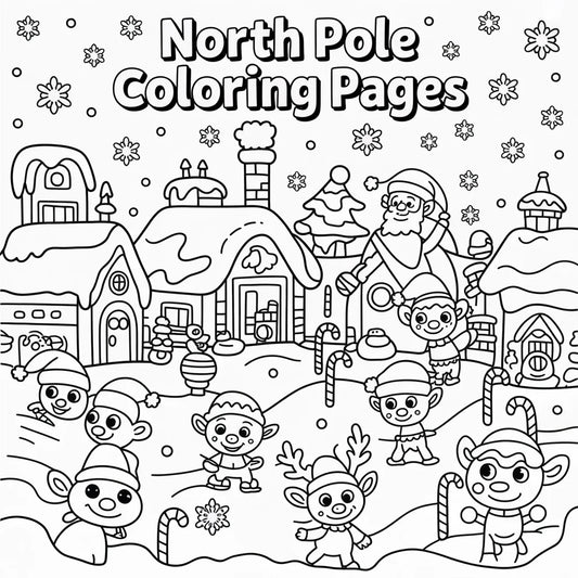 North Pole Coloring Pages