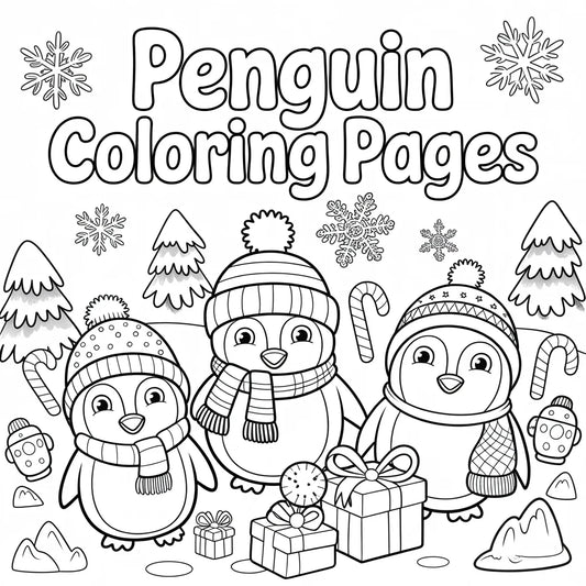 Penguins Coloring Pages