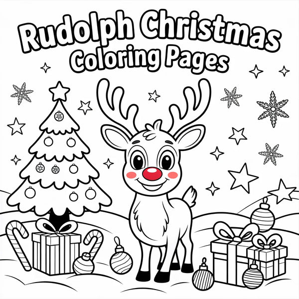 Rudolph Christmas Coloring Pages